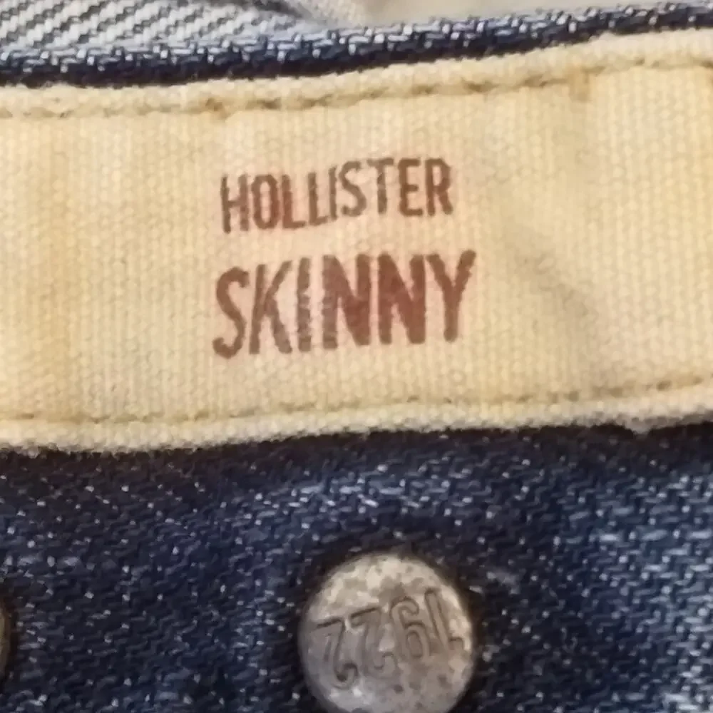 Vintage Y2K Hollister 100% Cotton Skinny Button Fly Denim Jeans Size 29x30